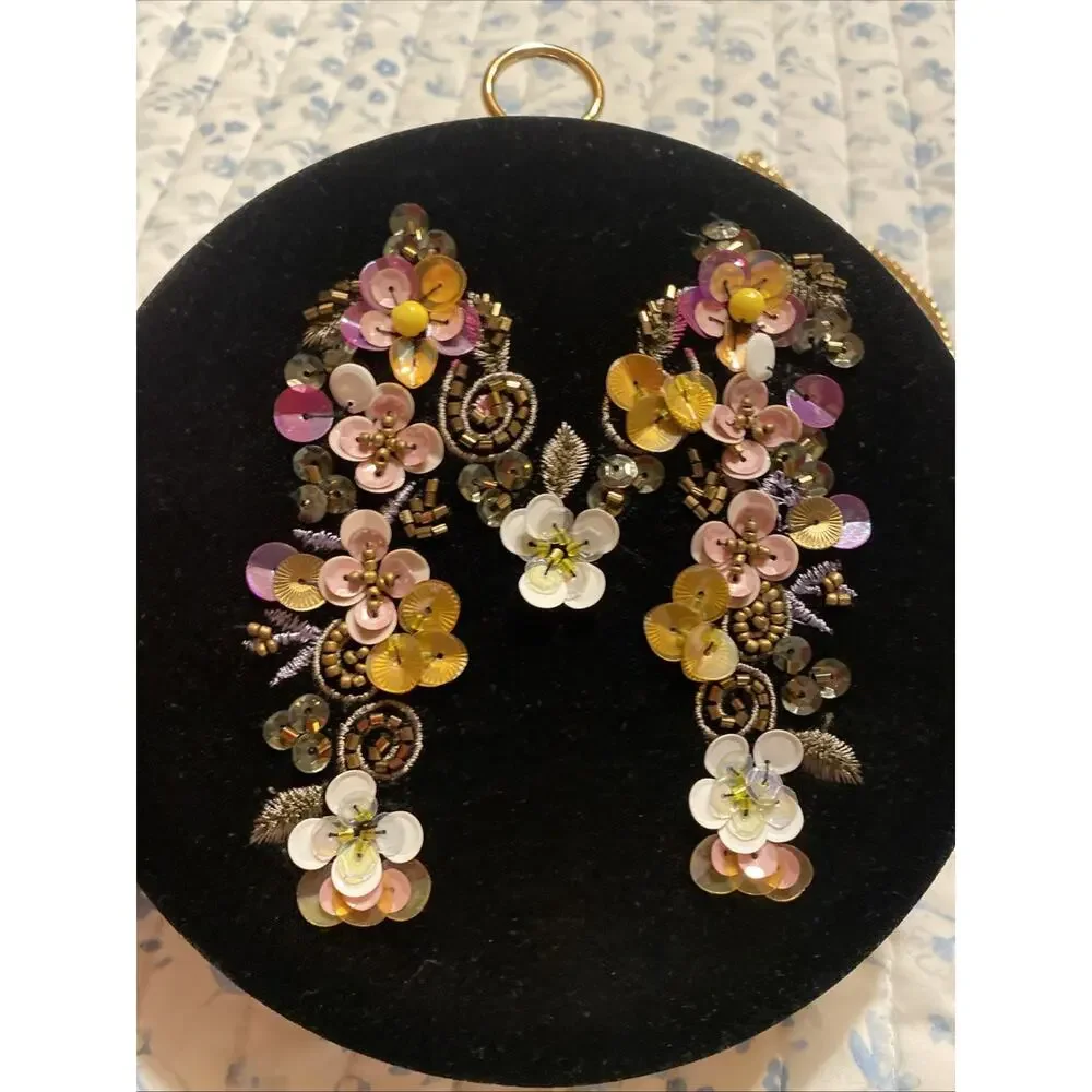 Handcrafted In India Hand Seen Beading Bag NWT